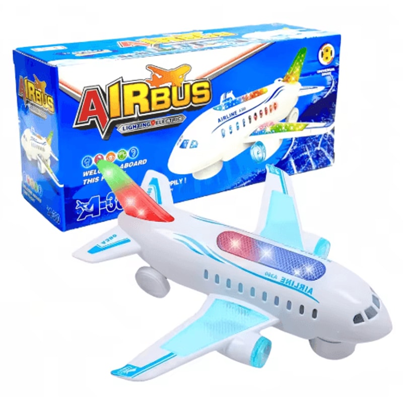 Electric Detachable Airplane Toy With Music Lights Battery Operated Toddler Plane 1