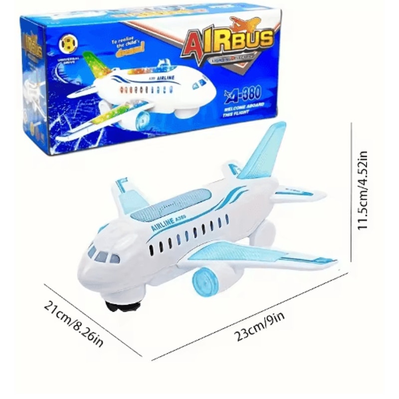 Electric Detachable Airplane Toy With Music Lights Battery Operated Toddler Plane 3