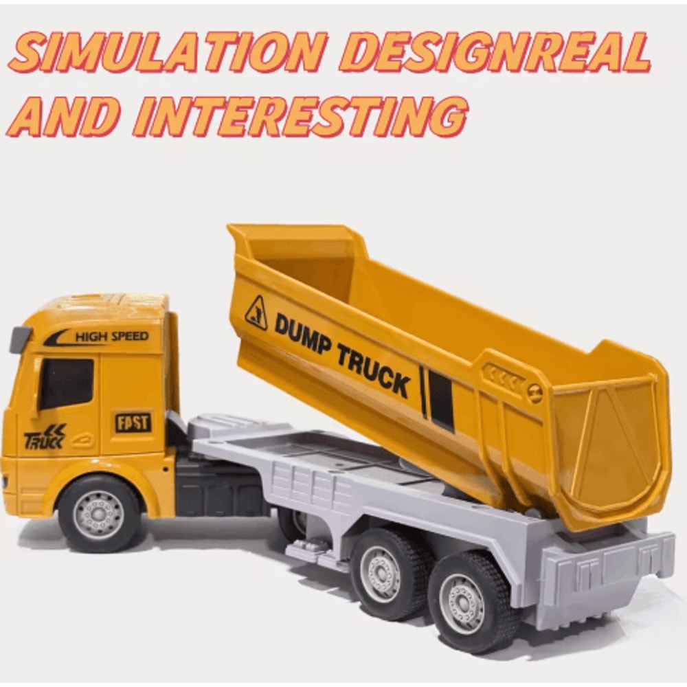 Inertia Construction Vehicle Toy Set Mixer Digger Tipper Trucks Engineering Playset Ages 2