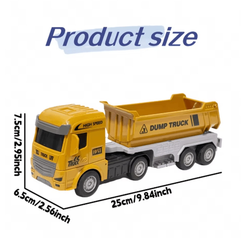 Inertia Construction Vehicle Toy Set Mixer Digger Tipper Trucks Engineering Playset Ages 4