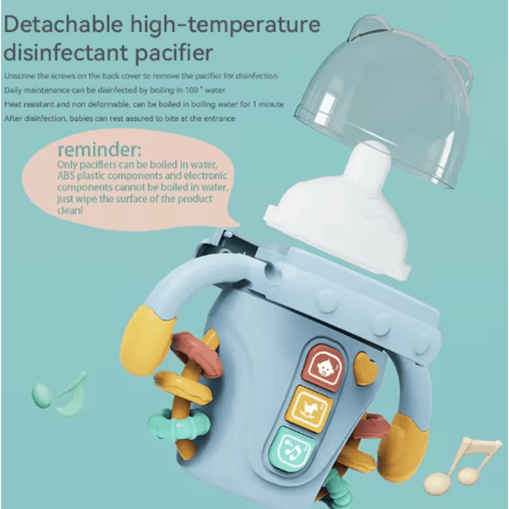 Electronic Baby Bottle Toy With Music English Words Rattle Learning Toy 18 Months 6