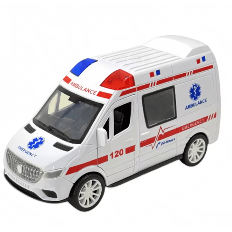Childrens Ambulance Model Toy Car Light Music Simulation Emergency Vehicle 1