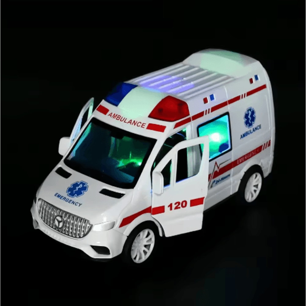 Childrens Ambulance Model Toy Car Light Music Simulation Emergency Vehicle 4