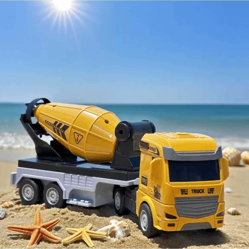 Inertia Construction Vehicle Set For Kids Mixer Digger Tipper Truck Engineering Playset 0