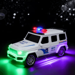electric police toy car for kids light sound police vehicle playset ages 3+