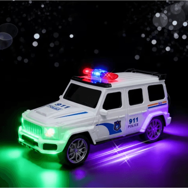 Electric Police Toy Car For Kids Light Sound Police Vehicle Playset Ages 3 0