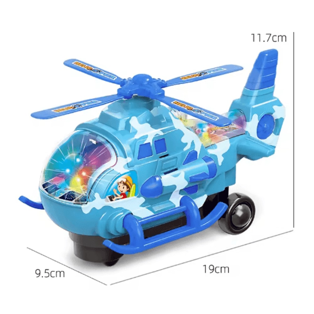 Electric Helicopter Toy For Kids 360 Rotating Light Music Aircraft Ages 3 7