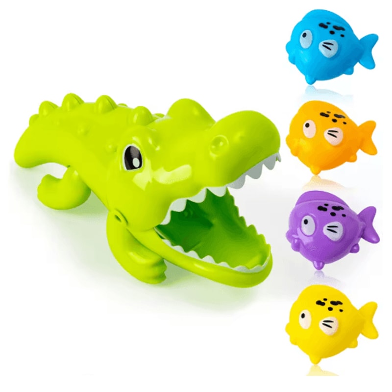 Crocodile Water Toy Set For Kids Interactive Bathtub Pool Play With Colorful Fish 1