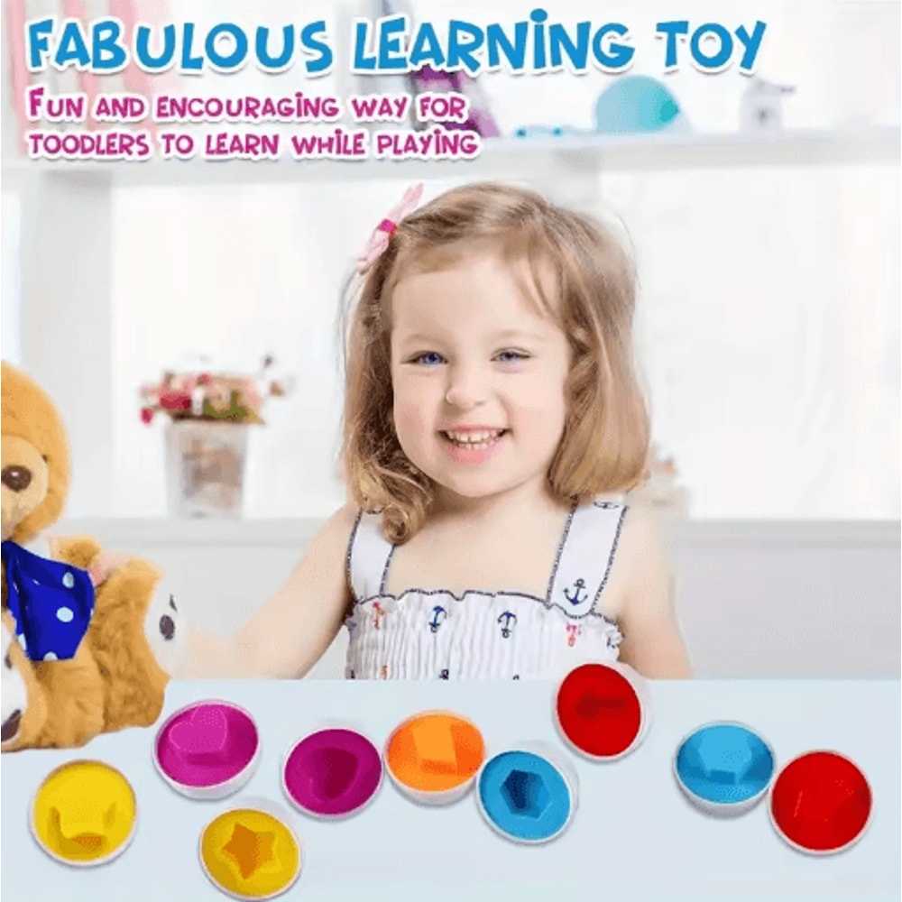 12 Piece Colorful Egg Shaped Jigsaw Puzzle Set For Toddlers Early Learning Motor Skills Toy 4