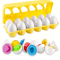 12 Piece Colorful Egg Shaped Jigsaw Puzzle Set For Toddlers Early Learning Motor Skills Toy 0