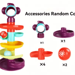 track ball educational toy set stacking inertial sliding ball track for kids