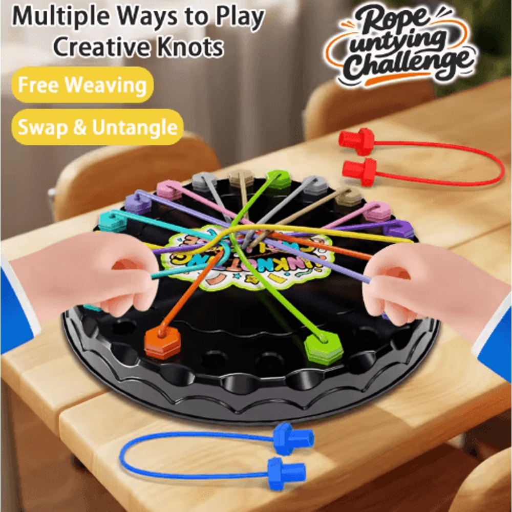 Childrens Puzzle Rope Challenge Board Game Interactive Logic Thinking Game For Kids 2