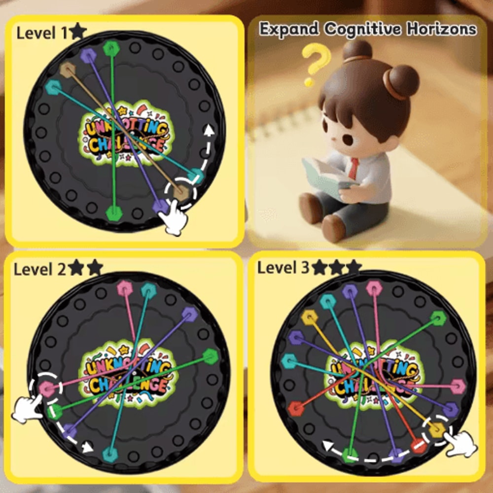 Childrens Puzzle Rope Challenge Board Game Interactive Logic Thinking Game For Kids 4