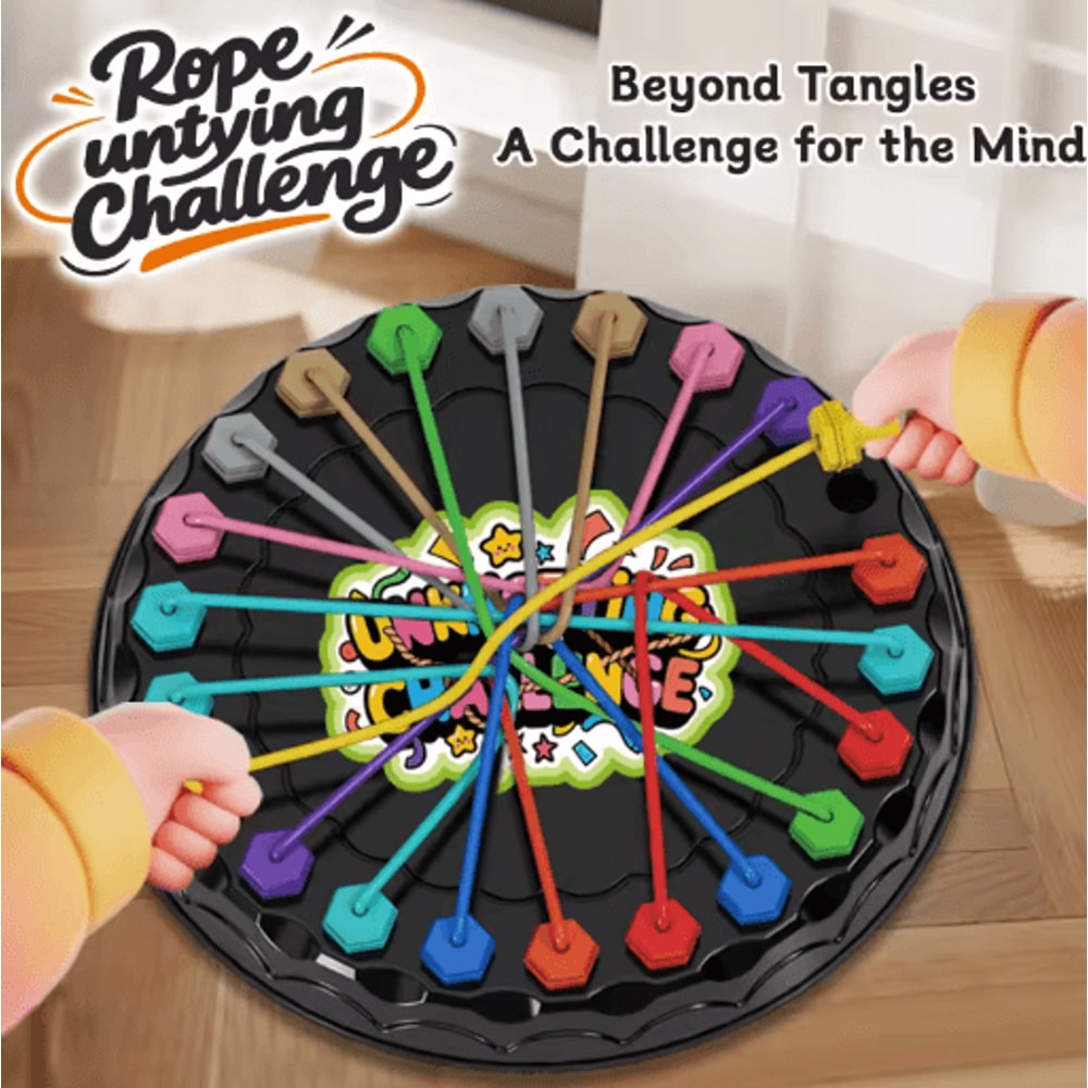 Childrens Puzzle Rope Challenge Board Game Interactive Logic Thinking Game For Kids 0