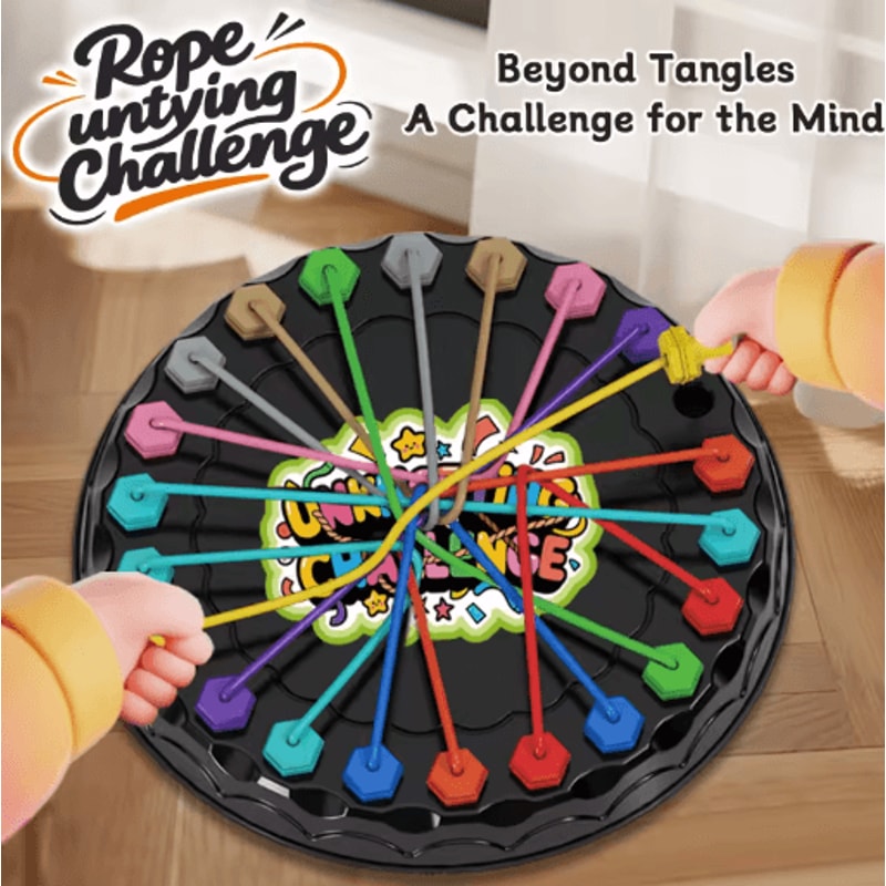 Childrens Puzzle Rope Challenge Board Game Interactive Logic Thinking Game For Kids 0