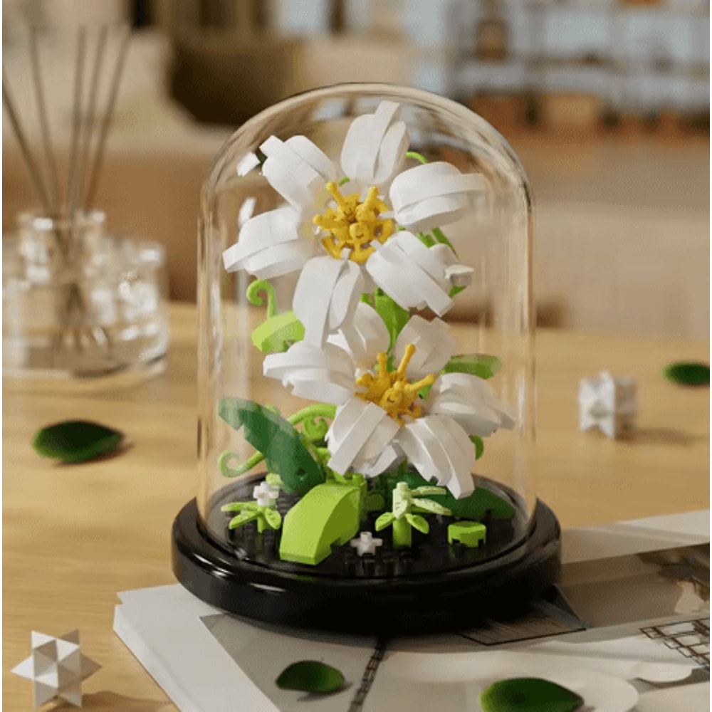 DIY Micro Building Block Sunflower Bouquet Handmade Puzzle Toy Desktop Decoration Gift 1