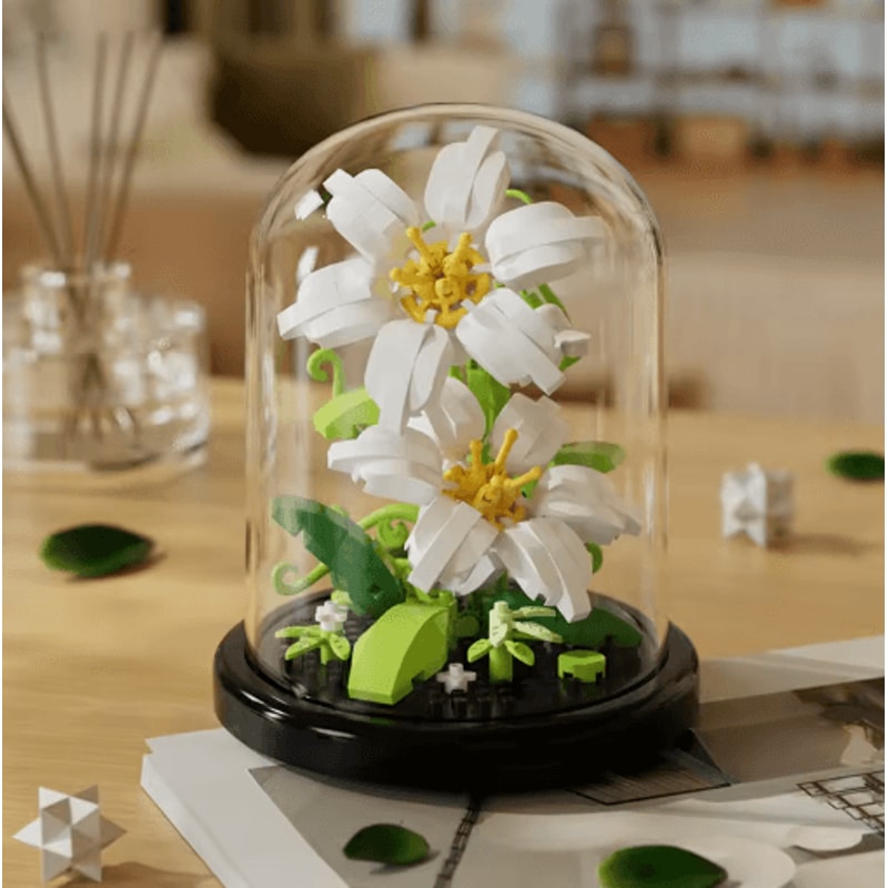 DIY Micro Building Block Sunflower Bouquet Handmade Puzzle Toy Desktop Decoration Gift 1