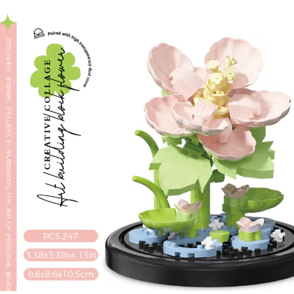 DIY Micro Building Block Sunflower Bouquet Handmade Puzzle Toy Desktop Decoration Gift 15