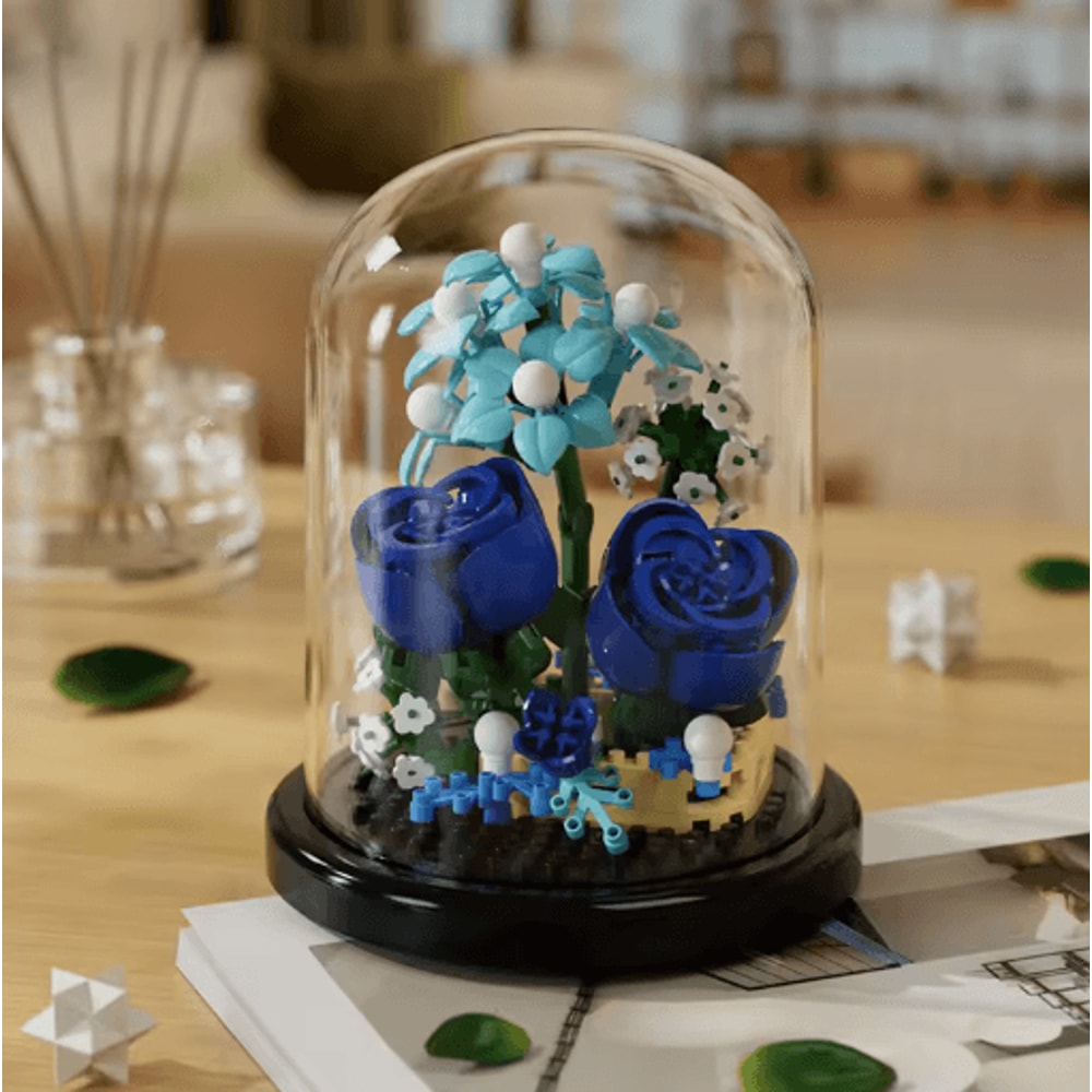 DIY Micro Building Block Sunflower Bouquet Handmade Puzzle Toy Desktop Decoration Gift 7