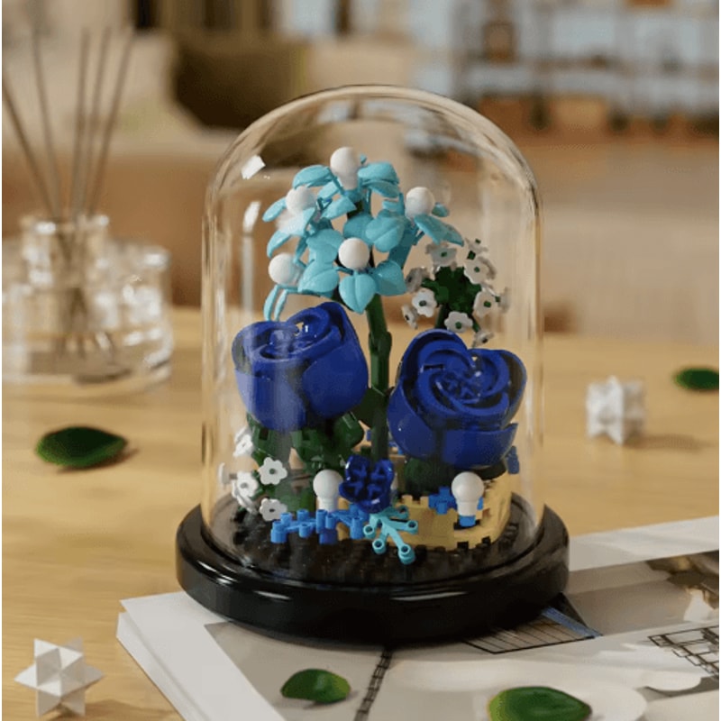 DIY Micro Building Block Sunflower Bouquet Handmade Puzzle Toy Desktop Decoration Gift 7