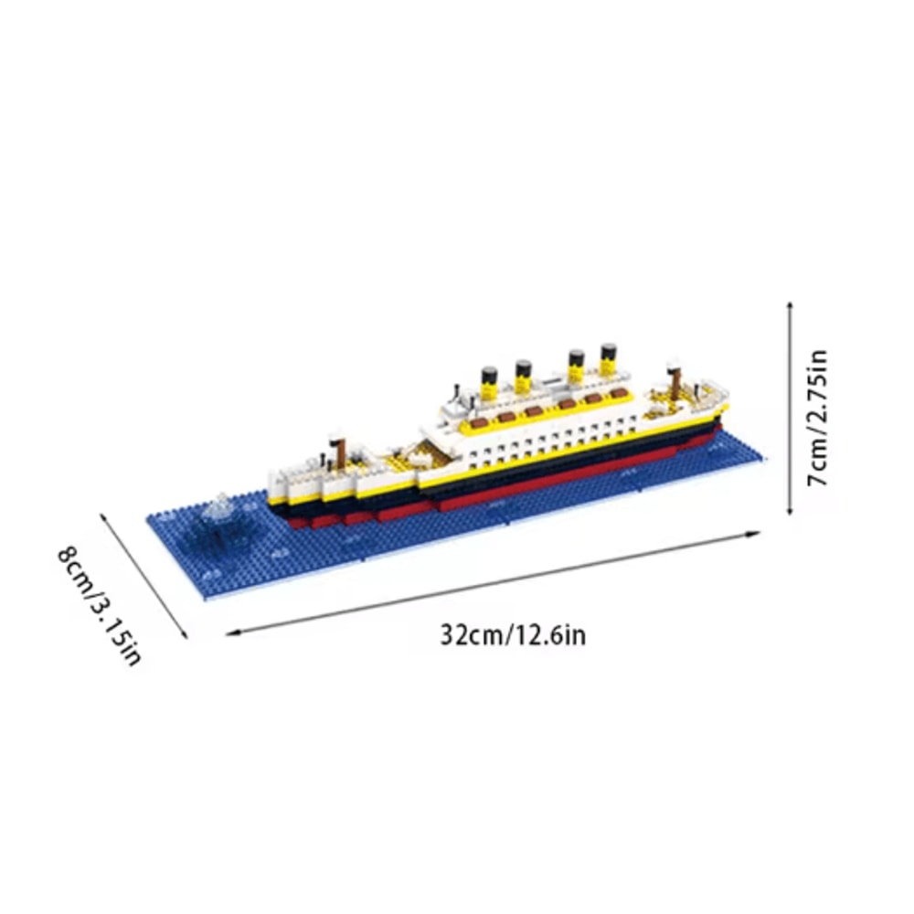 Micro Particle Building Block Titanic Cruise Ship Model Giant Assembly Puzzle Toy For Kids 1