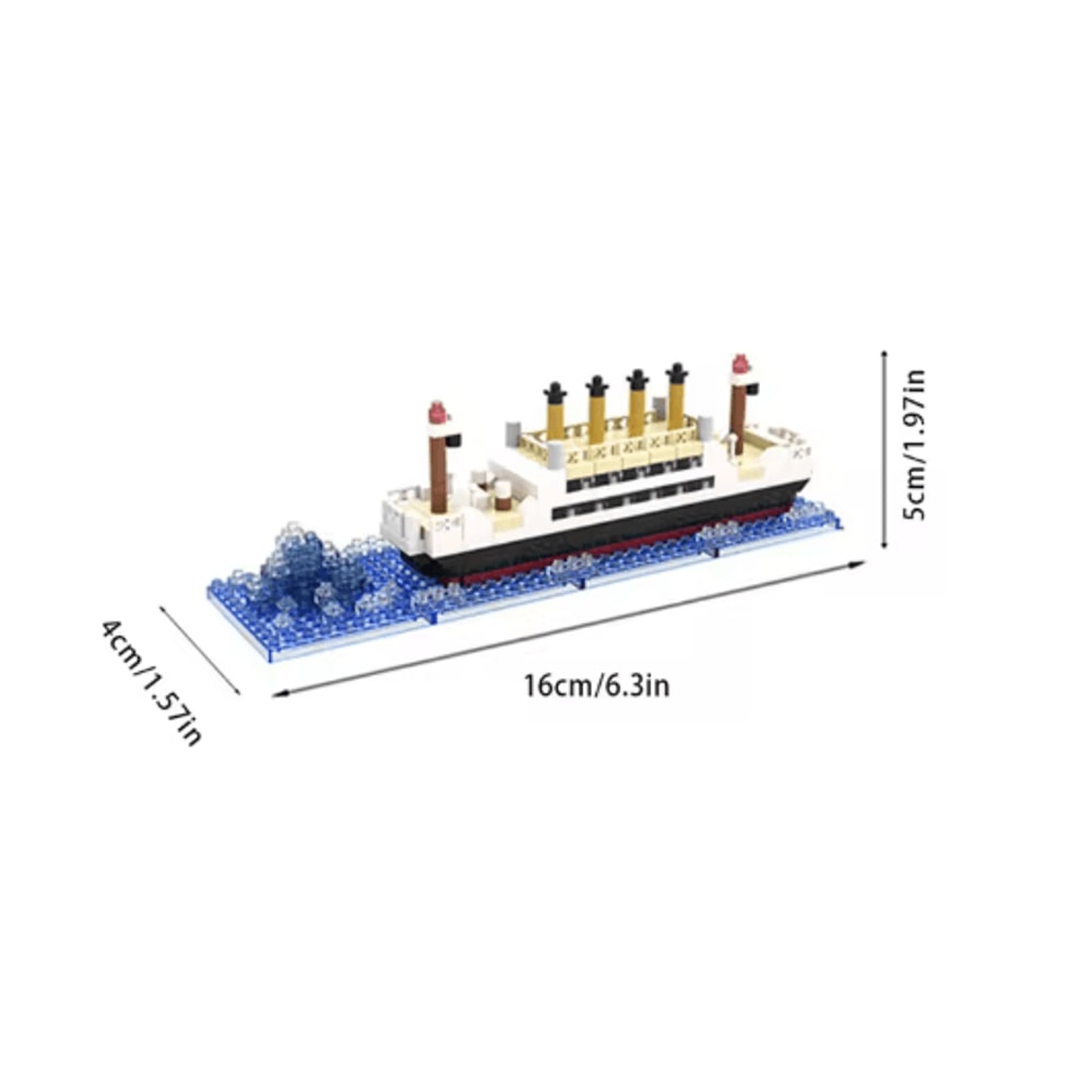 Micro Particle Building Block Titanic Cruise Ship Model Giant Assembly Puzzle Toy For Kids 2