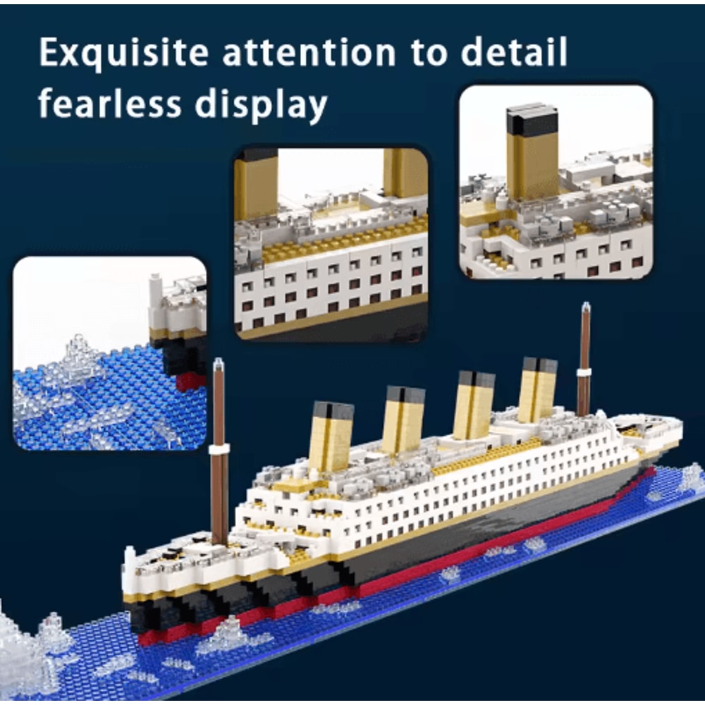 Micro Particle Building Block Titanic Cruise Ship Model Giant Assembly Puzzle Toy For Kids 5