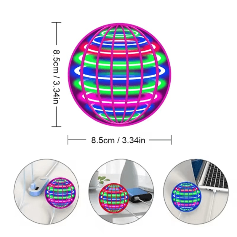 Intelligent Spinning Flying Ball Toy Luminous Induction Hover Orb For Kids 4