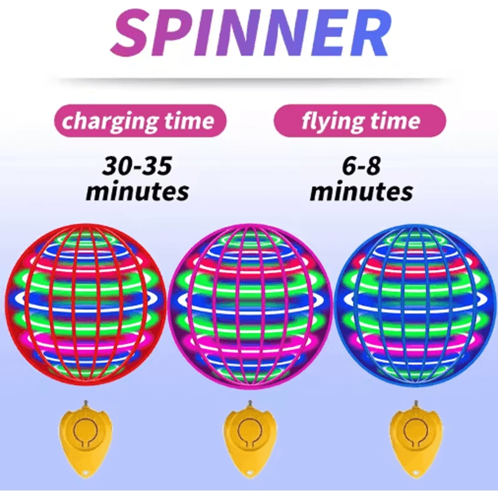 Intelligent Spinning Flying Ball Toy Luminous Induction Hover Orb For Kids 8