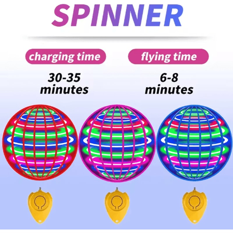 Intelligent Spinning Flying Ball Toy Luminous Induction Hover Orb For Kids 8