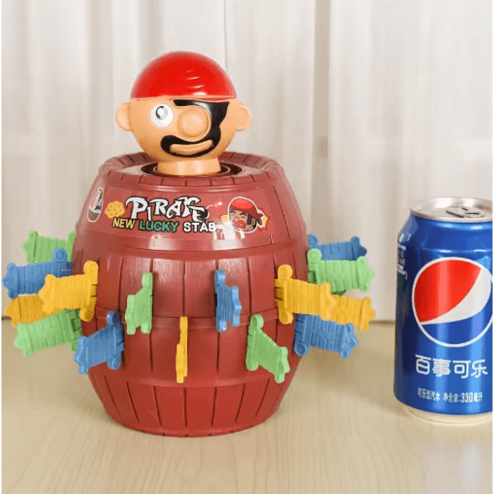 Pirate Barrel Sword Game For Kids Interactive Wooden Prank Board Game 2