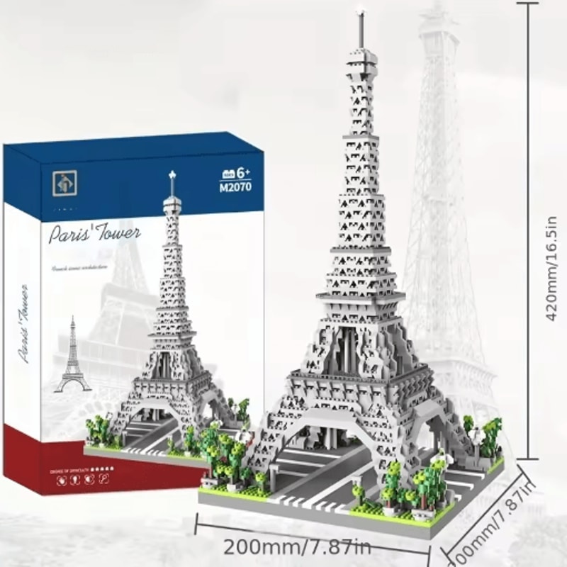 Paris Eiffel Tower Micro Building Block Set Decorative Desktop Assembly Ornament 1