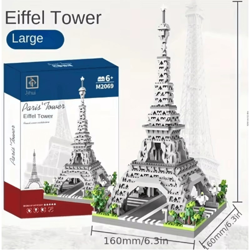 Paris Eiffel Tower Micro Building Block Set Decorative Desktop Assembly Ornament 4
