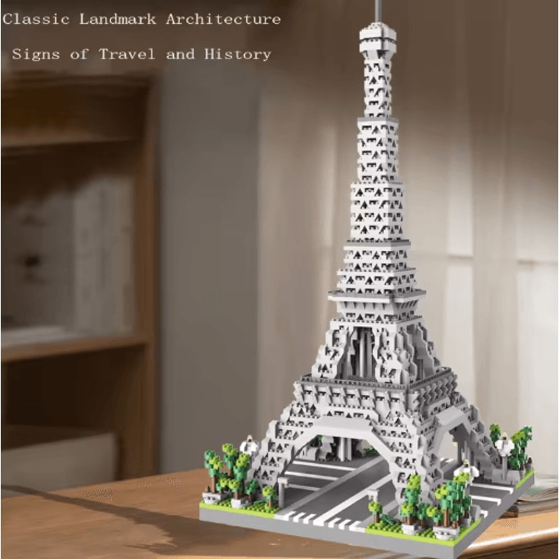 Paris Eiffel Tower Micro Building Block Set Decorative Desktop Assembly Ornament 5