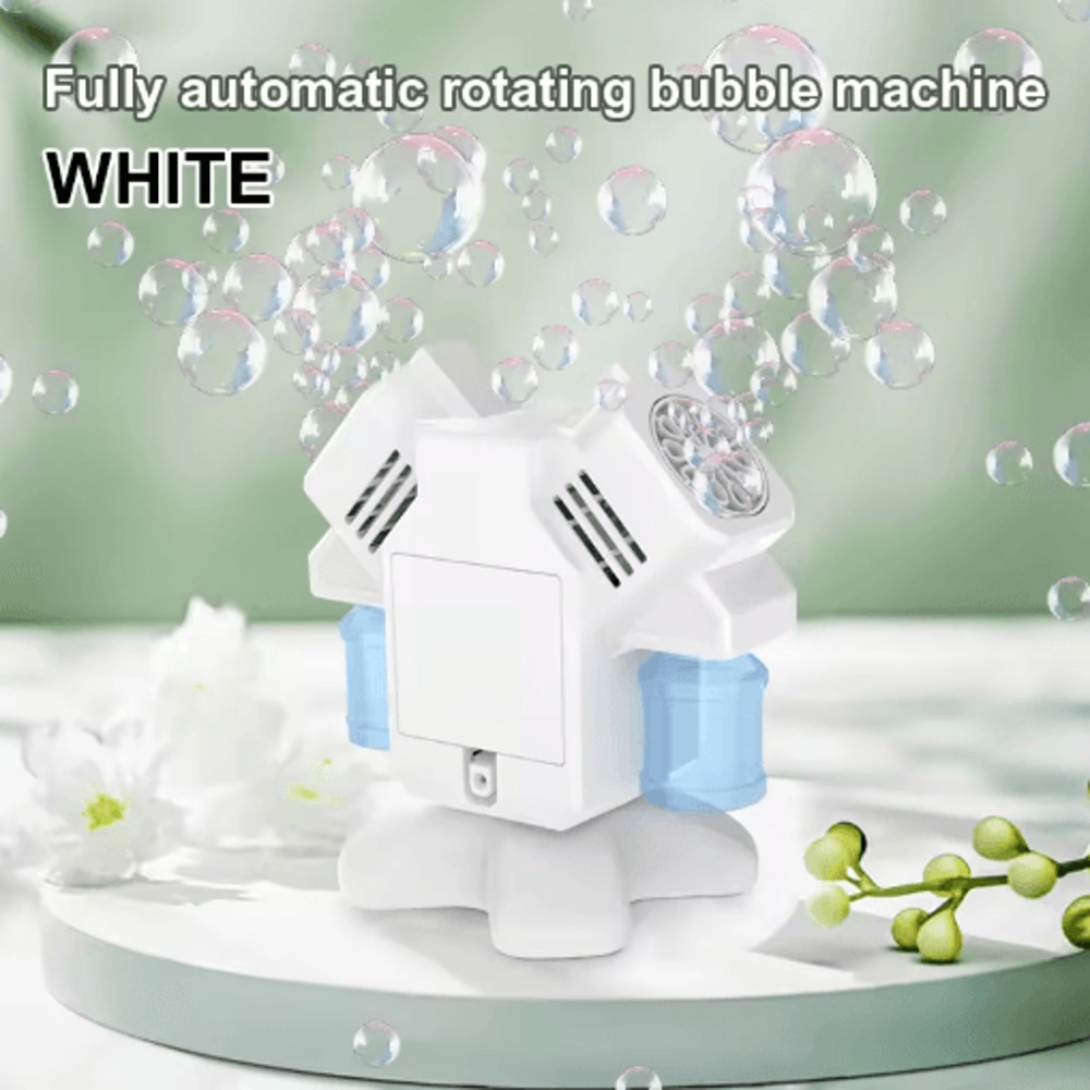 Double Head Rotating Bubble Machine For Kids Handheld Outdoor Bubble Toy No Battery Required 1