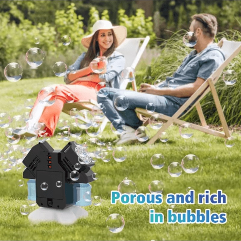 Double Head Rotating Bubble Machine For Kids Handheld Outdoor Bubble Toy No Battery Required 4