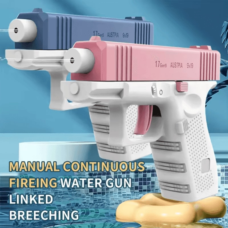 Manual Pump Water Gun High Pressure Splash Continuous Spray Summer Blaster