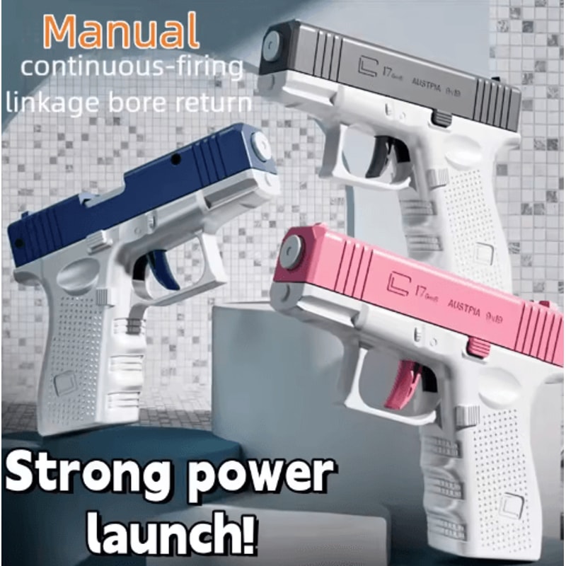 Manual Pump Water Gun High Pressure Splash Continuous Spray Summer Blaster