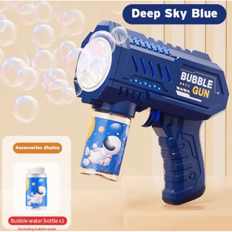 Glowing Automatic Bubble Gun For Kids No Battery Bubble Machine Toy 1