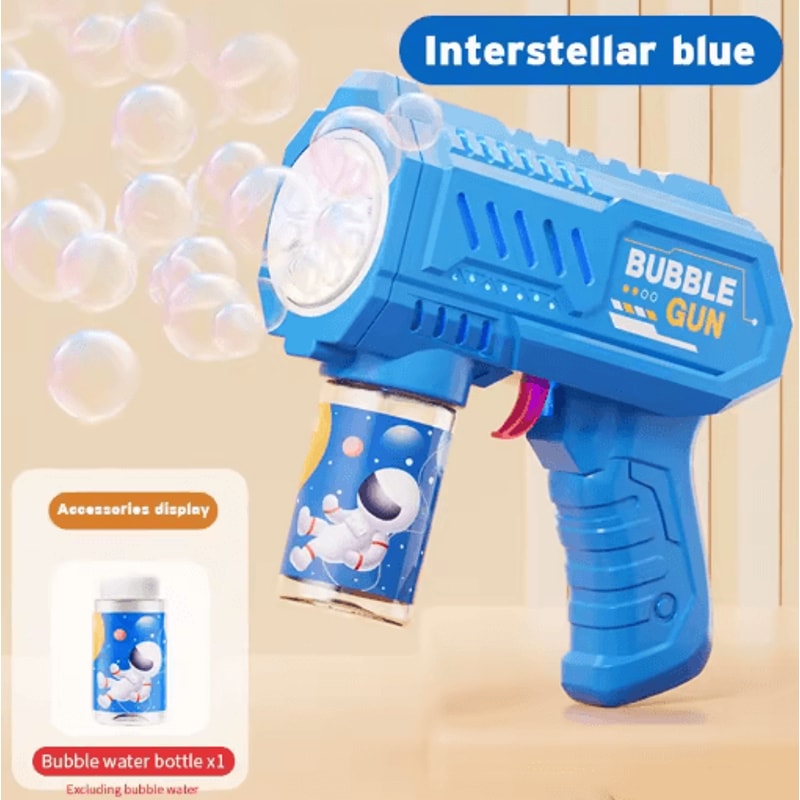 Glowing Automatic Bubble Gun For Kids No Battery Bubble Machine Toy 3