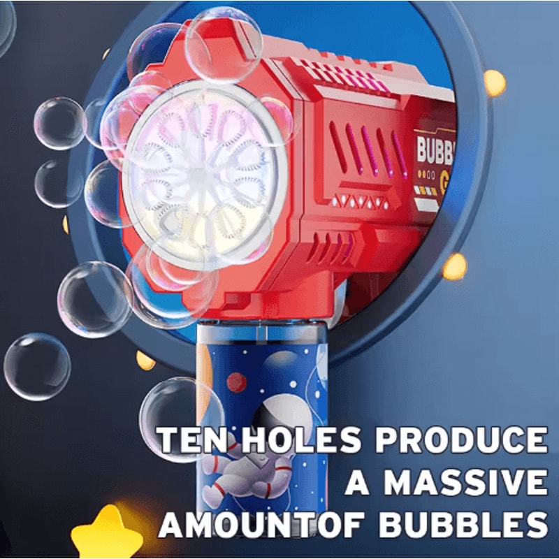 Glowing Automatic Bubble Gun For Kids No Battery Bubble Machine Toy 5