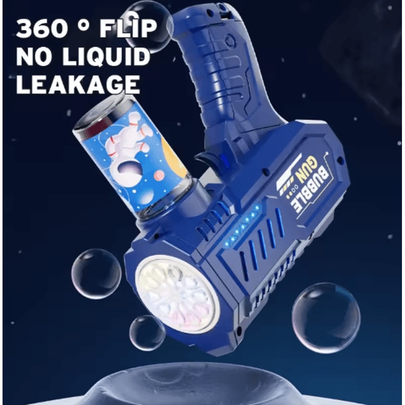 Glowing Automatic Bubble Gun For Kids No Battery Bubble Machine Toy 6