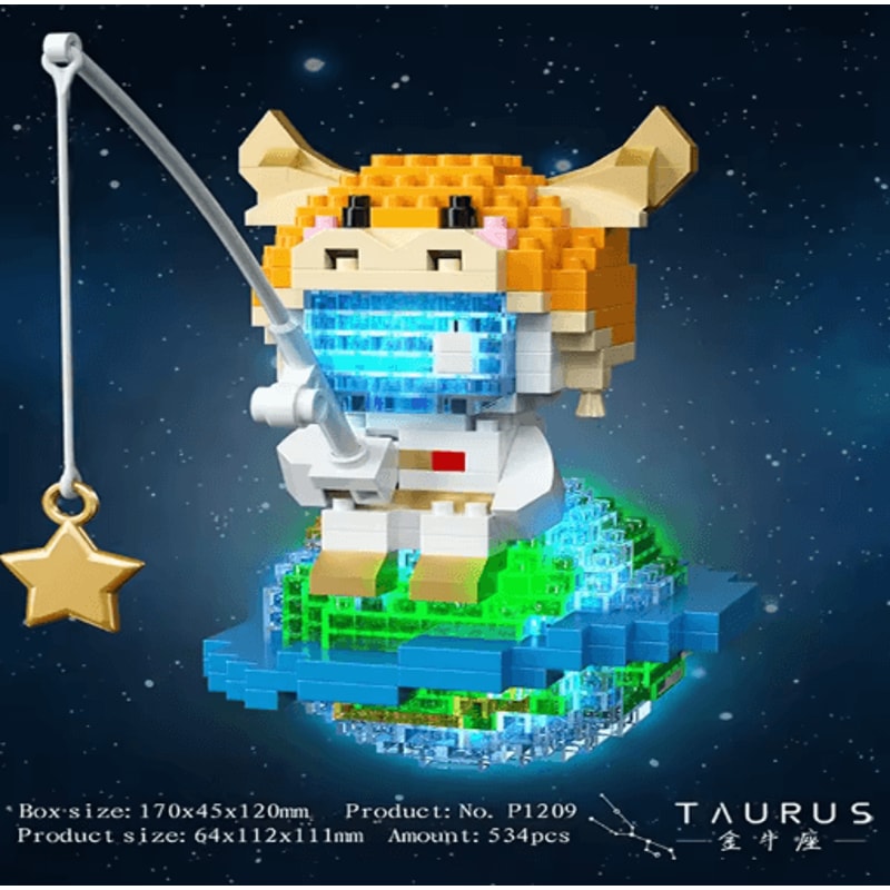 Twelve Zodiac Signs Micro Building Block Set Assembly Puzzle Toy For Kids 12