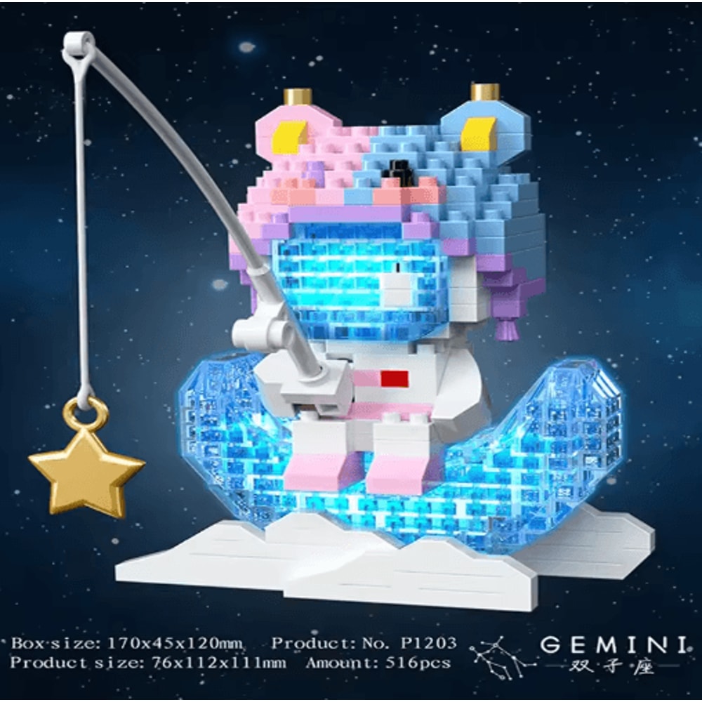 Twelve Zodiac Signs Micro Building Block Set Assembly Puzzle Toy For Kids 15