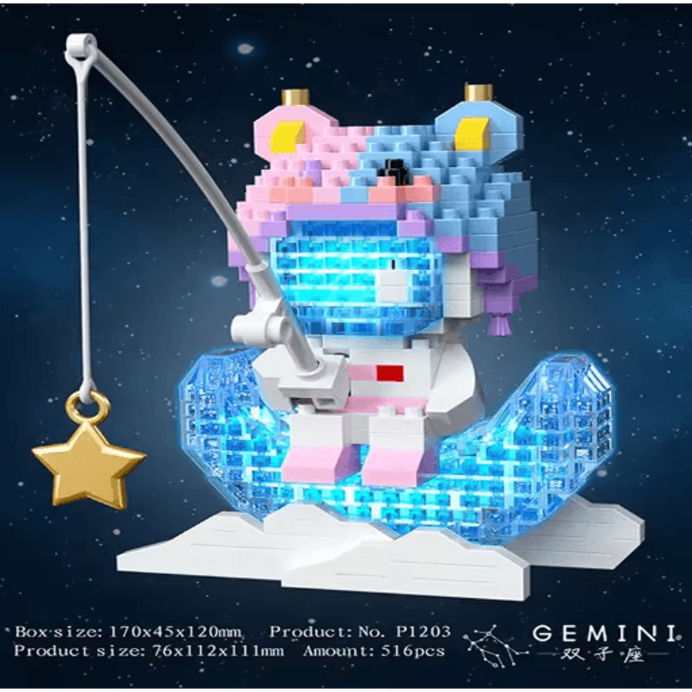 Twelve Zodiac Signs Micro Building Block Set Assembly Puzzle Toy For Kids 7