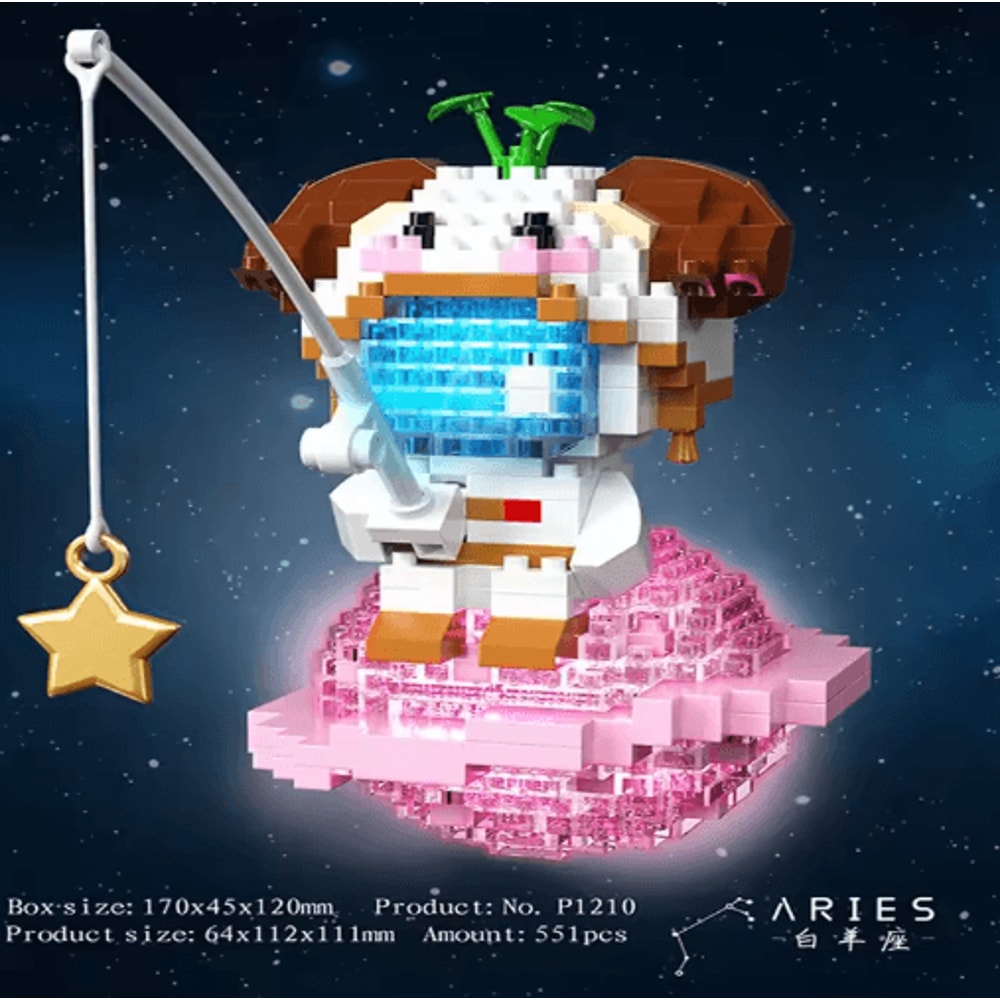 Twelve Zodiac Signs Micro Building Block Set Assembly Puzzle Toy For Kids 8