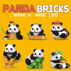 creative diy mini chinese style panda building block set cute educational animal toy for kids