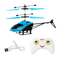 Rechargeable Induction RC Helicopter Drone Two Way Control Indoor Flying Toy For Kids 2