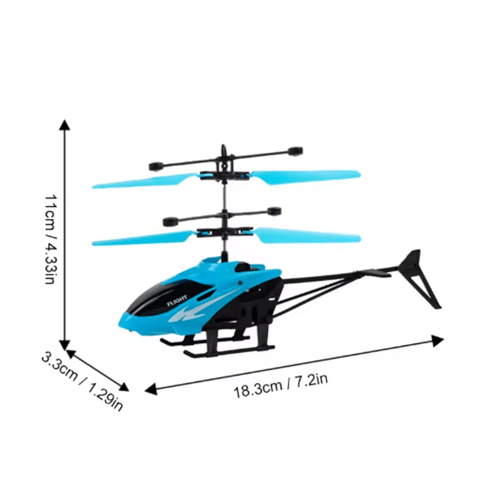 Rechargeable Induction RC Helicopter Drone Two Way Control Indoor Flying Toy For Kids 7