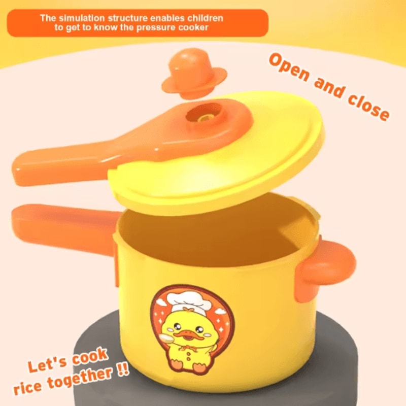 Childrens Play Kitchen Set With Induction Cooker Complete Pretend Cooking Toy For Girls 7